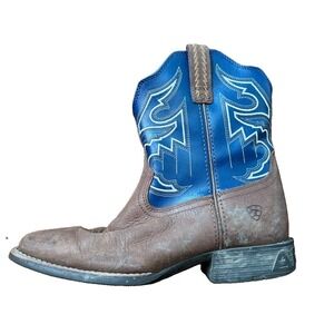 Ariat Cowboy Boots Youth Kids Size 4  Western Cowboy Boot Blue Upper